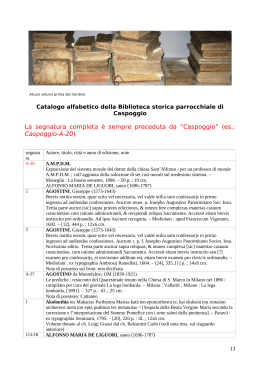 La segnatura completa &egrave; sempre preceduta da &ldquo;Caspoggio&rdquo; (es
