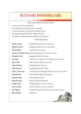 SCENARI IMMOBILIARI