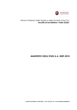 manifesto degli studi aa 2009-2010
