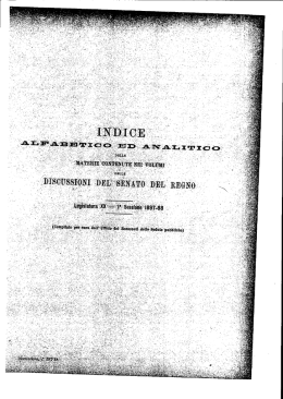 Indice dell`Attivit&agrave; Parlamentare