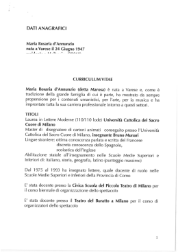 CV D`Annunzio Maria Rosaria