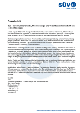 Pressebericht / Rapport de presse / Comunicato stampa