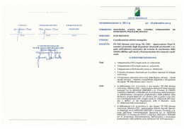 Determinazione DL/74 del 18/09/2014