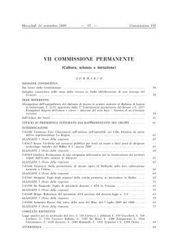 VII Cultura, scienza e istruzione