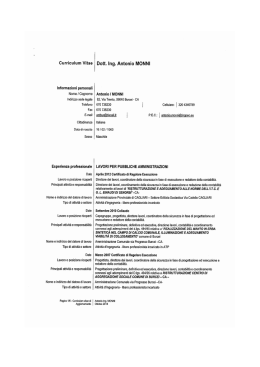 Curriculum Vitae Informazioni personali