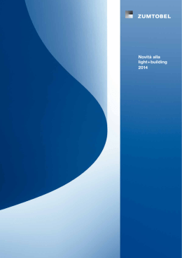 Novit&agrave; alla light+building 2014