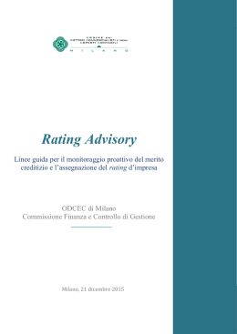 rating - Ordine dei Dottori Commercialisti e degli Esperti Contabili di