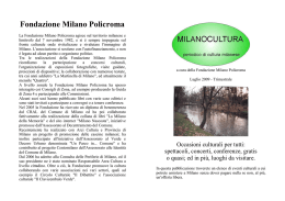Luglio 2009 - Fondazione Milano Policroma