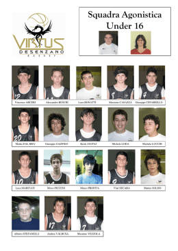 Squadra Agonistica Under 16