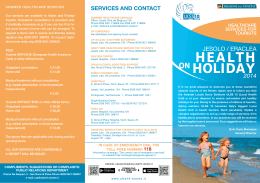 HEALTH ON HOLIDAY - Comune di Eraclea