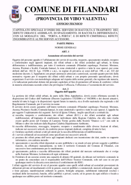 CAPITOLATO Speciale R.S.U. ed R.D.