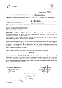 Deliberazione n.1885 28/10/2015