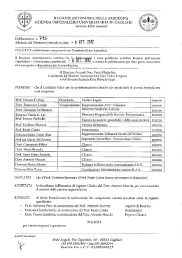 Deliberazione n. 795 del 08.10.2012