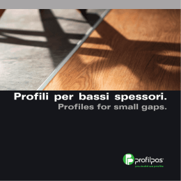 linea completa di profili per bassi spessori