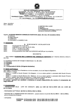 elezioni consiglio di istituto - Istituto Comprensivo Stoppani
