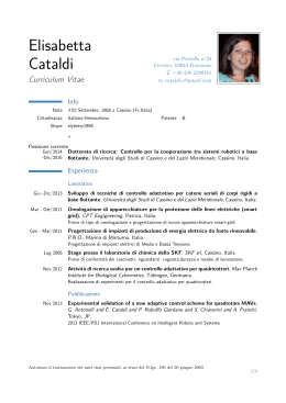 Curriculum Vitae - ElisabettaCataldi