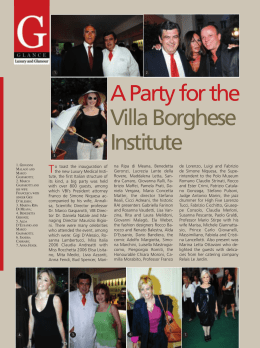 A Party for the Villa Borghese Institute