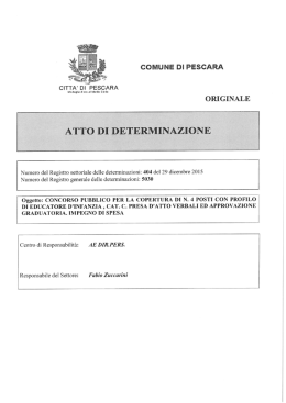 approvazione graduatoria