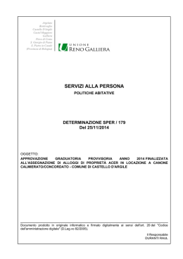 SERVIZI ALLA PERSONA - Unione Reno Galliera