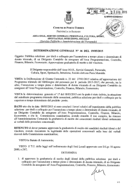 det. n. 46 del 19.05.2015 Selezione Dirigente contabile
