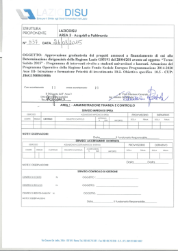 Determinazione Direttoriale n 837 del 24 agosto 2015