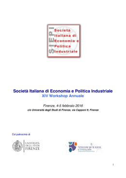 Programma - SIEPI – Società Italiana di Economia e Politica