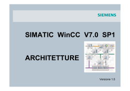 SIMATIC WinCC V7.0 SP1 ARCHITETTURE