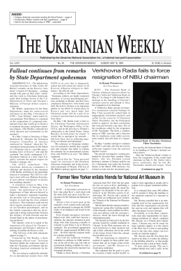 ukraine? - The Ukrainian Weekly