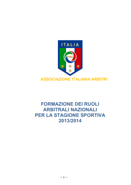 Comunicato ufficiale n°1 - Associazione Italiana Arbitri
