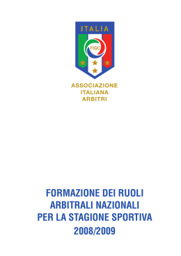 ruoli 2008/2009 - Associazione Italiana Arbitri