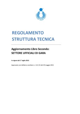 Regolamento Struttura tecnica - Federazione Italiana Pallavolo