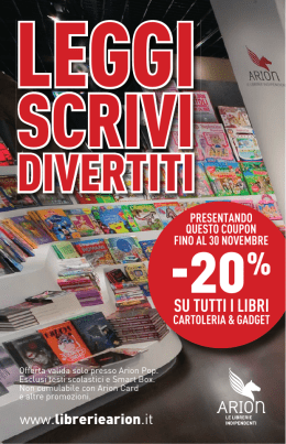 Leaflet novembre 2010 promo 20%.indd