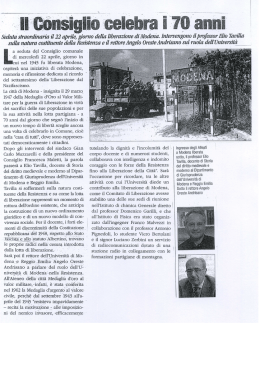 il consiglio celebra i 70 anni