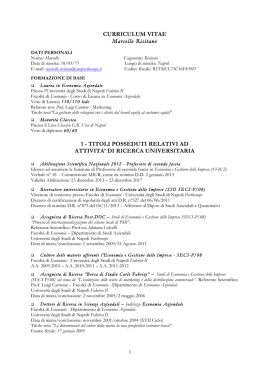 Curriculum - Societ&agrave; Italiana Marketing
