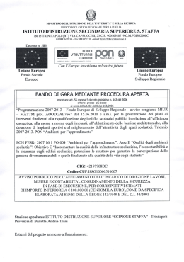 direzione lavori - istituto di istruzione superiore scipione staffa