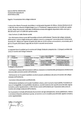 lista collegio sindacale