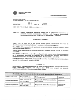 Nomina commissioni procedura selettiva