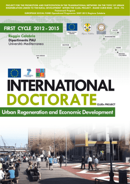 Urban Regeneration and Economic Development