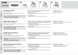 EPSON ELPAF40 Air Filter User`s Guide