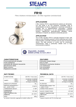 Filtro riduttore miniaturizzato / Air filter regulator - Steam