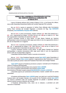VERBALE DELL`ASSEIVIBLÈA STRA.QRQINARIA ÉLÉTTMA