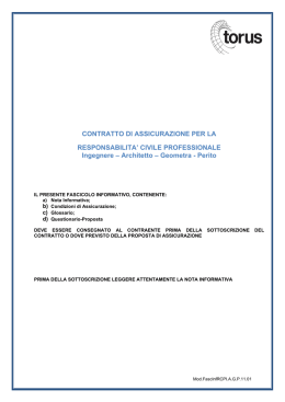 Scarica il fascicolo informativo &ndash; Ingegneri