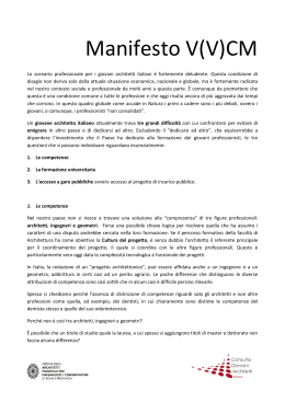 Manifesto V(V)CM - Ordine Architetti Roma