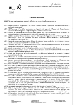 Decreto n. 1716/SDSU dd. 29/11/2013