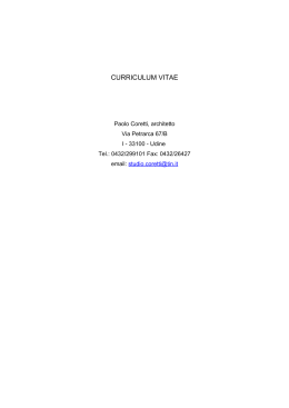 BREVE CURRICULUM PROFESSIONALE