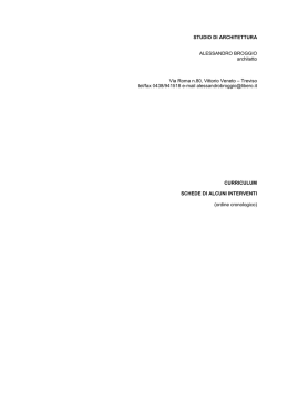 Curriculum vitae - Ordine degli Architetti Treviso