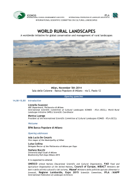 world rural landscapes - COST-Action Urban Agriculture Europe