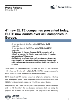 41 new ELITE companies presented today. ELITE