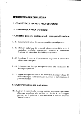 1.1 ASSISTENZA IN AREA CHIRURGICA