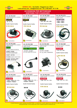 accensioni per motoseghe ignitions for chainsaws